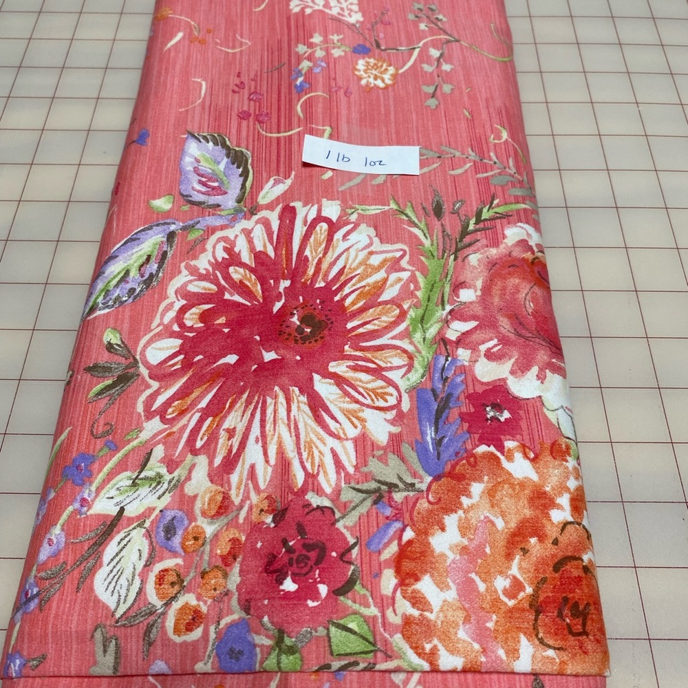 Pink Floral Print Cotton Fabric
